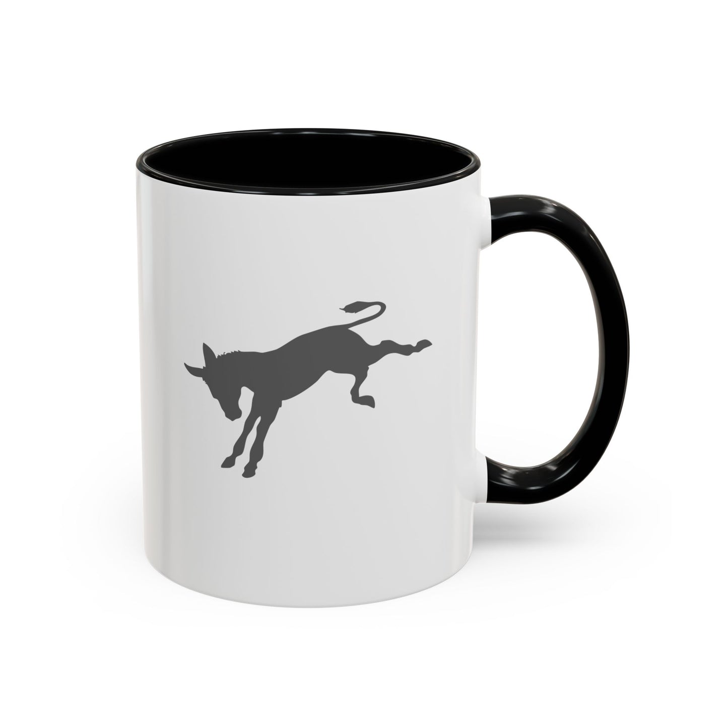 Don't be an A$$ - Save the Donkeys - Accent Coffee Mug (11, 15oz)