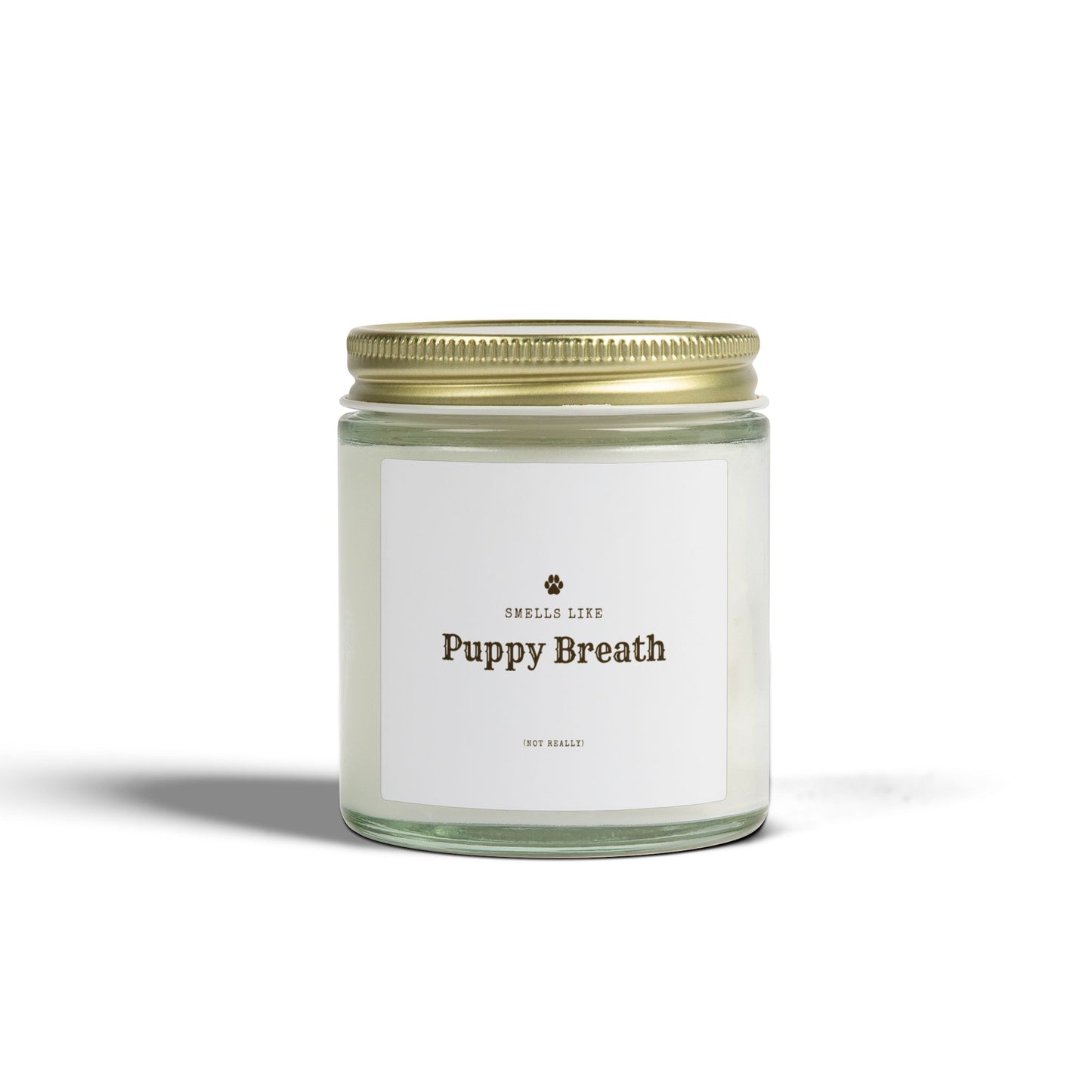 Smells Like Puppy Breath (Not Really) Jar Candle | Coconut Apricot Scented Candle, Fun Gift for Dog Lover Decor
