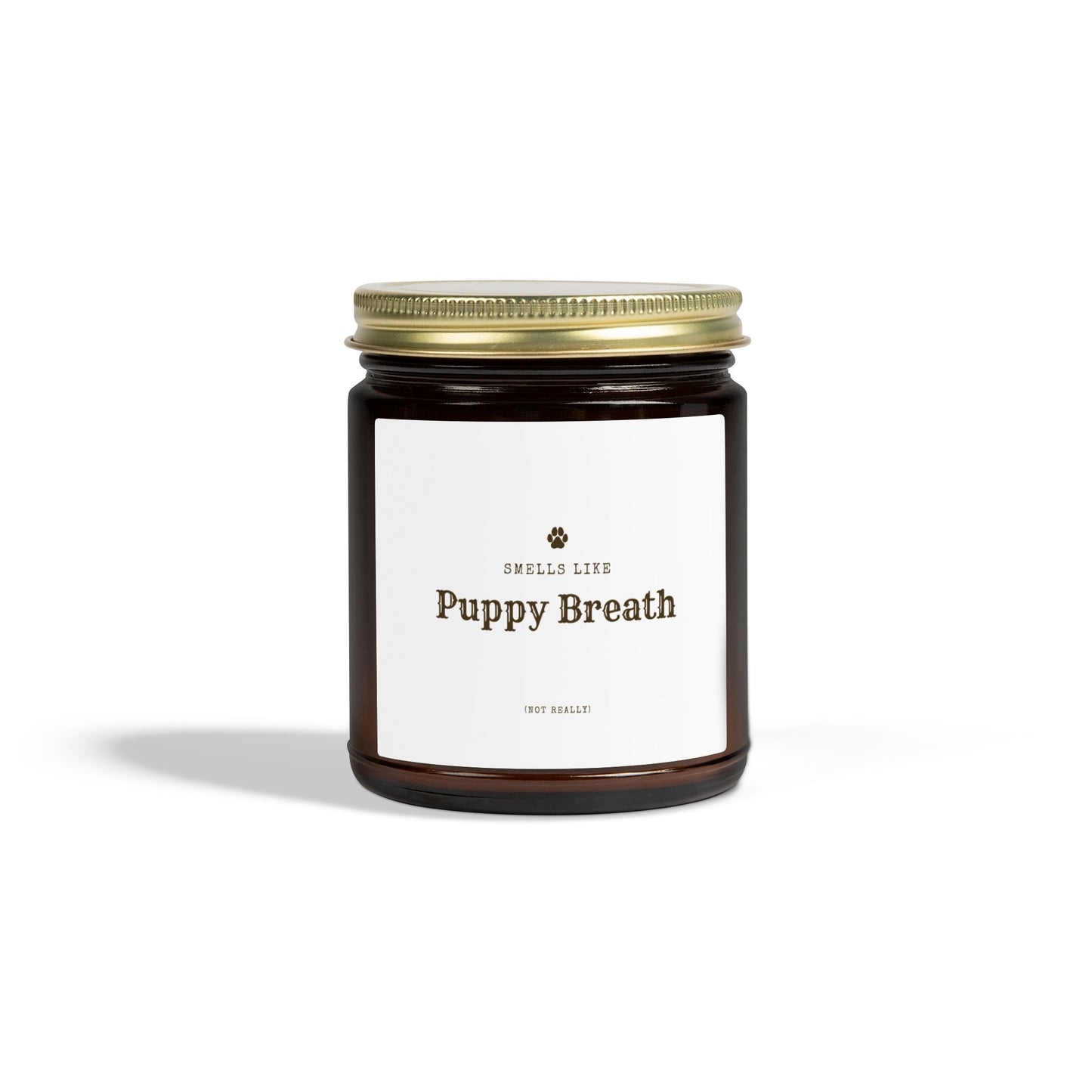 Smells Like Puppy Breath (Not Really) Jar Candle | Coconut Apricot Scented Candle, Fun Gift for Dog Lover Decor