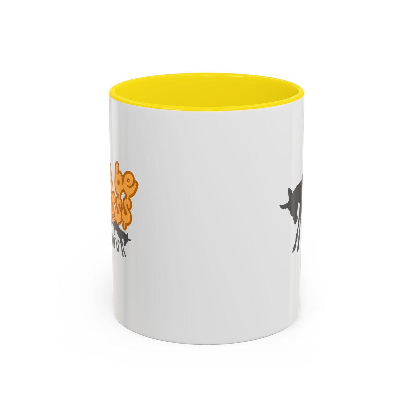 Don't be an A$$ - Save the Donkeys - Accent Coffee Mug (11, 15oz)