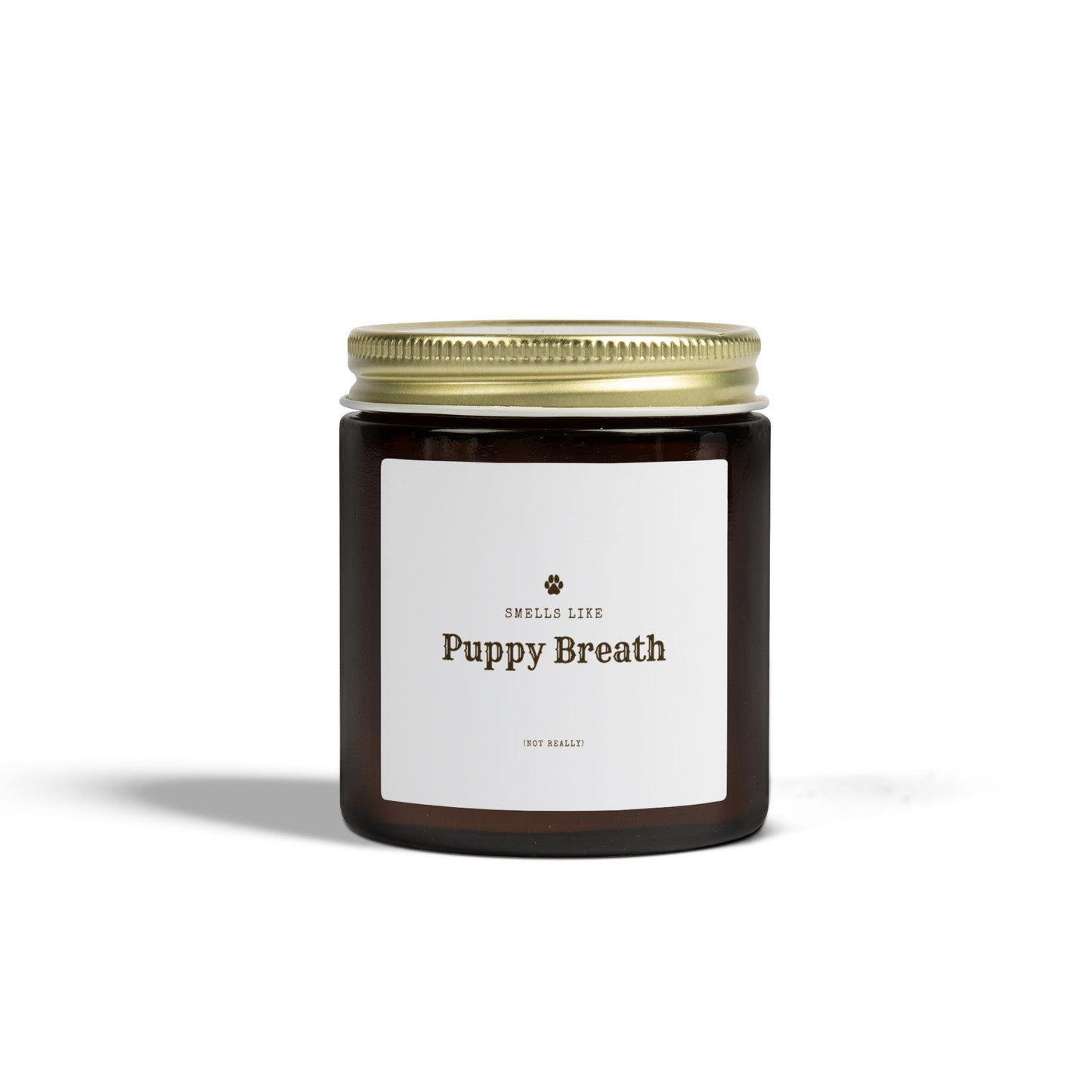 Smells Like Puppy Breath (Not Really) Jar Candle | Coconut Apricot Scented Candle, Fun Gift for Dog Lover Decor